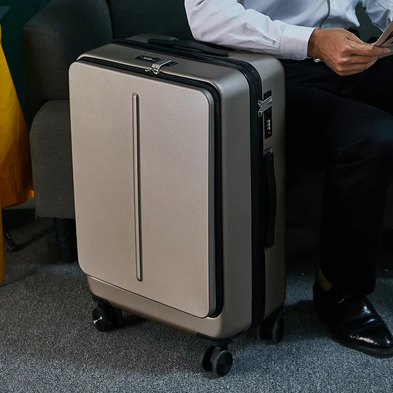 NEW 20"24"inch Rolling Luggage with Laptop Bag Business Travel Suitcase Case Men Universal Wheel Trolley PC Box Trolley Luggage