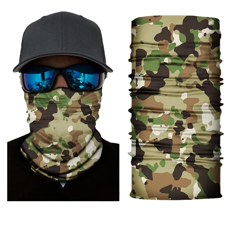 Outdoor Sport Camouflage Seamless Cycling Bandana Neck Gaiter Headband Fishing Hiking Balaclava Scarf Headwear Face Mask