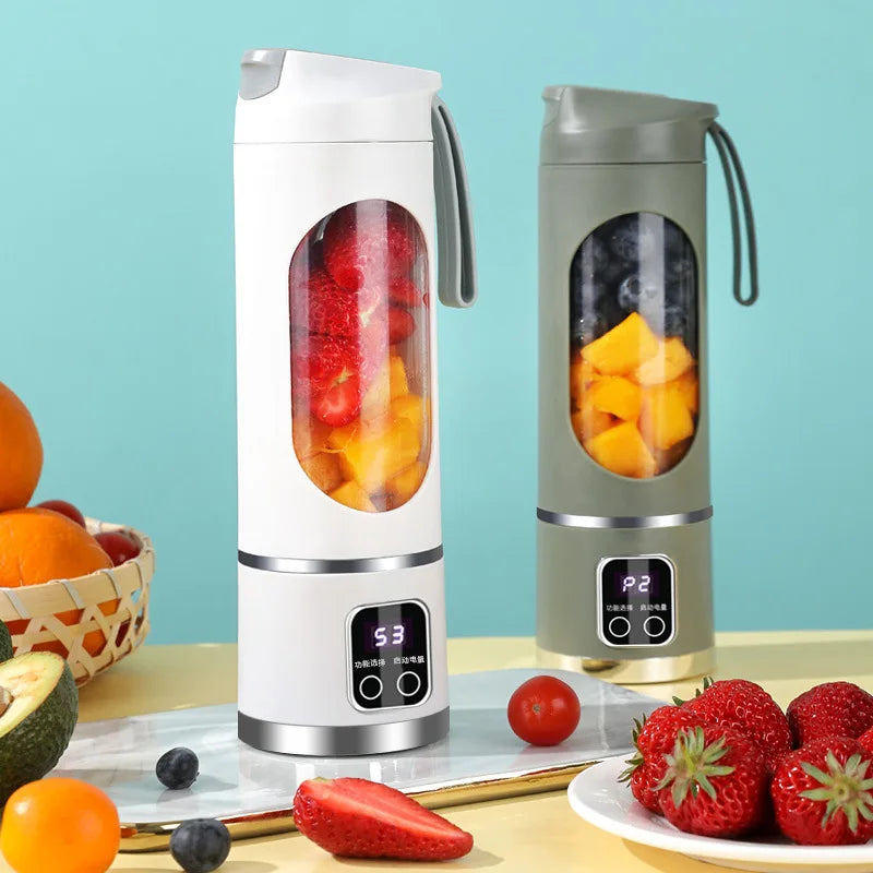 Household  Mixer Machine Portable Blender Crushed  Electric Juicer With 3 Speed 450ML Large Capacity Digital Display Juice Cup