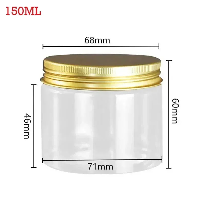 20Pcs 150/200/250ml Empty Clear Storage Jars With Lids Food Sealed Packaging Bottle Cosmetic Containers Face Cream Sample Pot