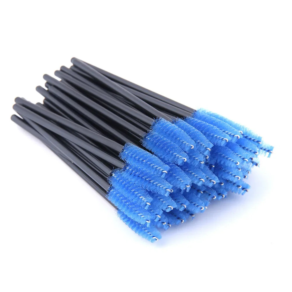 HOT 5/25/50pcs Lashes Brush Wholesale Mascara Wands Applicator Crystal Eyelash Brushes False Eyelashes Extensions Makeup Tools
