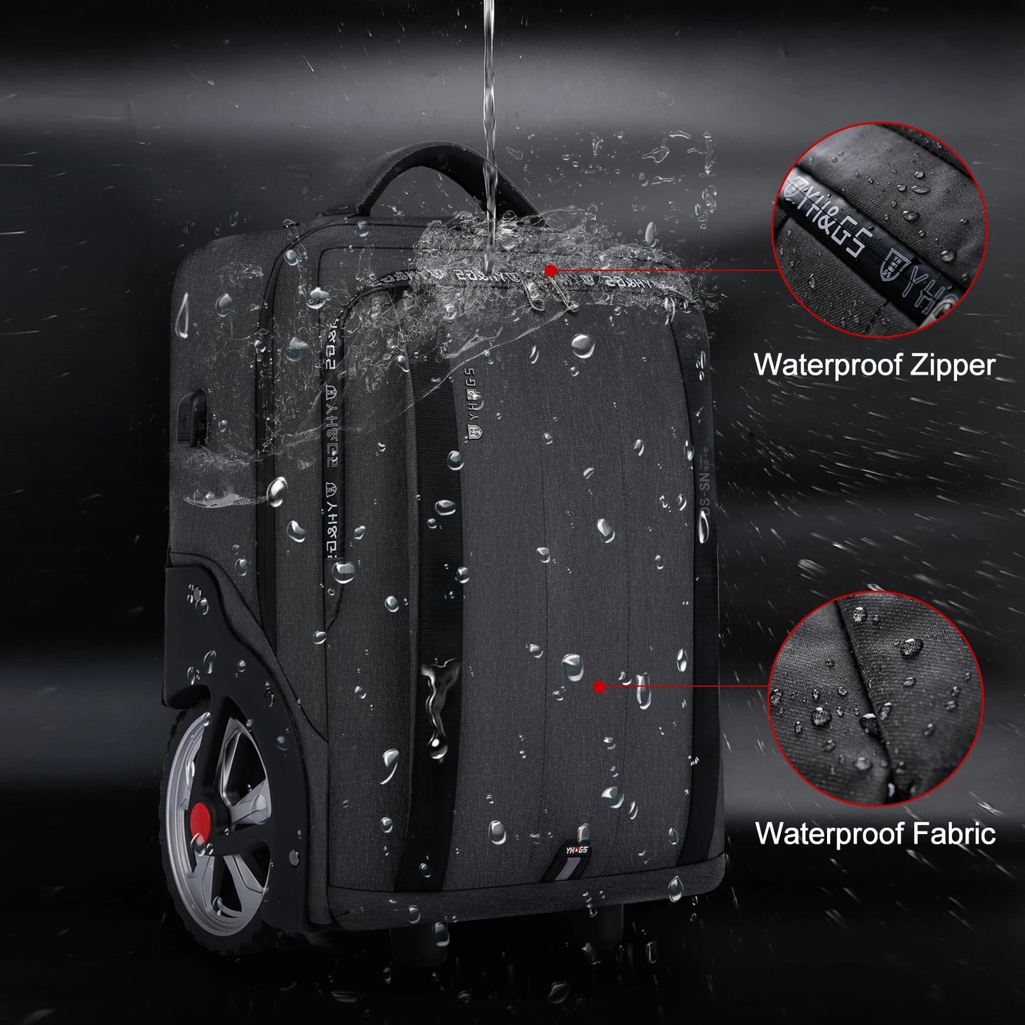 Travel Bag on Wheels Trolley Backpack Business Large Luggage Travel Suitcase Bag Waterproof Rolling Luggage For Women Men Teens