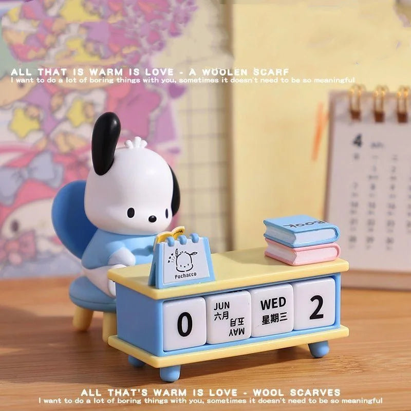 Sanrio Pachacco Kuromi Calendar Decoration Desktop Handmade Ornaments Cartoon Kawaii Decoration Children's Toys Birthday Present