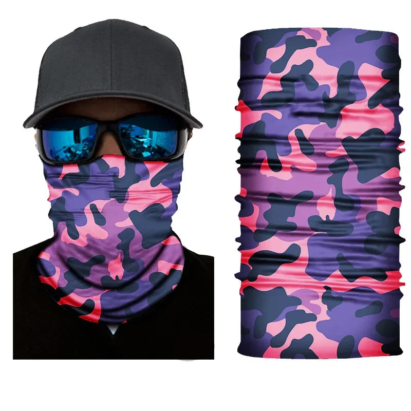 Outdoor Sport Camouflage Seamless Cycling Bandana Neck Gaiter Headband Fishing Hiking Balaclava Scarf Headwear Face Mask