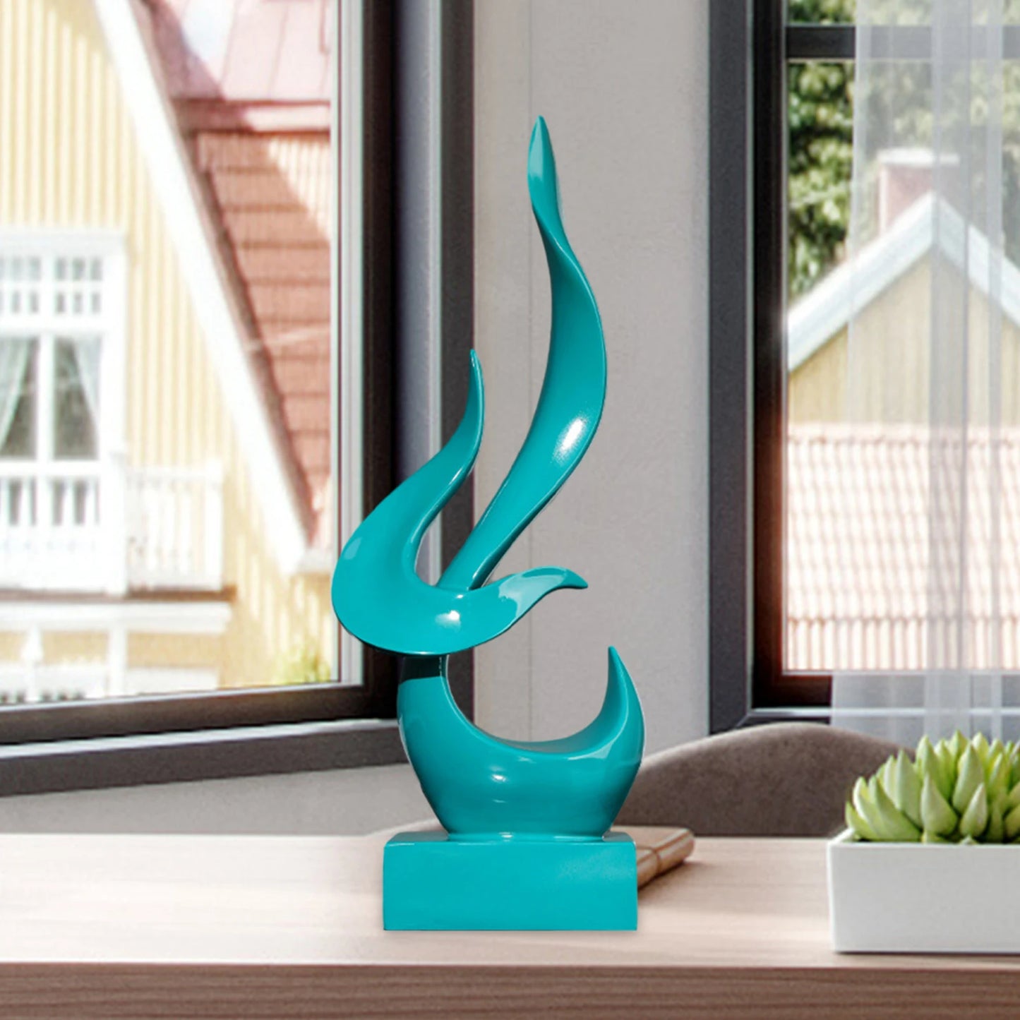 Abstract Sculpture Creative Figurine Living Room TV Shelf Modern Statues Abstract Figurine Statue for Home Decor Office Ornament