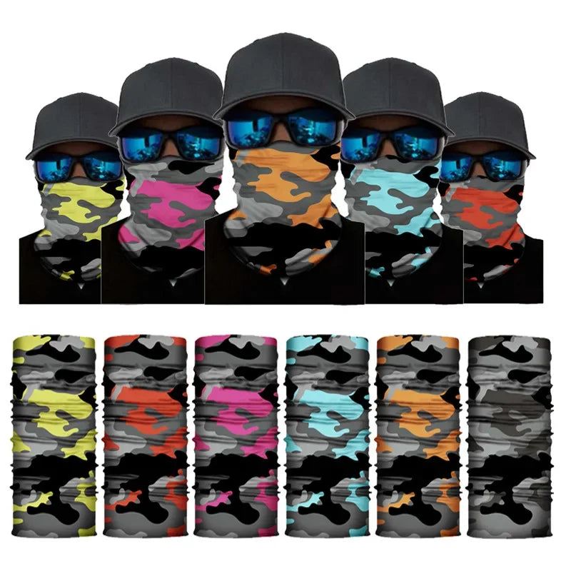 Outdoor Sport Camouflage Seamless Cycling Bandana Neck Gaiter Headband Fishing Hiking Balaclava Scarf Headwear Face Mask