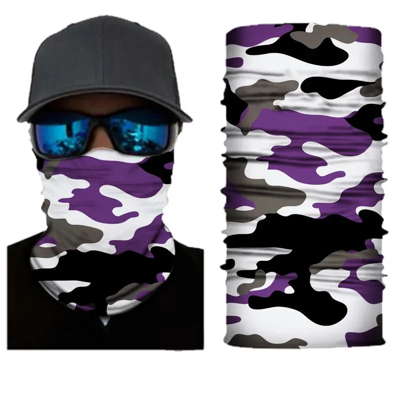 Outdoor Sport Camouflage Seamless Cycling Bandana Neck Gaiter Headband Fishing Hiking Balaclava Scarf Headwear Face Mask