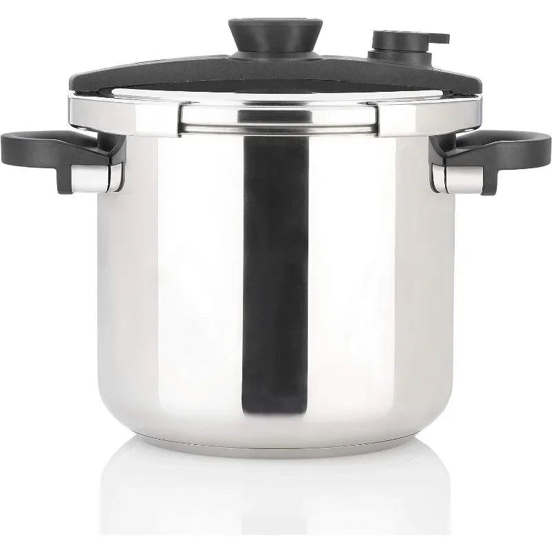 Zavor EZLock Stove Top Pressure Cooker 10 Quart - Canning Ready, Stainless Steel, Multi Pressure Levels, Easy Locking