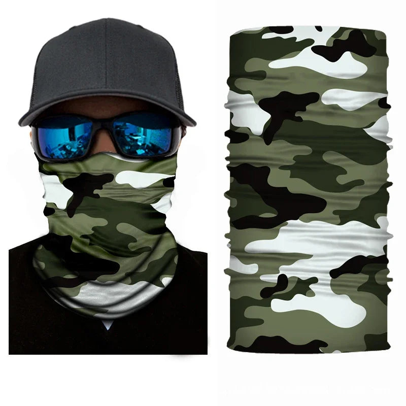 Outdoor Sport Camouflage Seamless Cycling Bandana Neck Gaiter Headband Fishing Hiking Balaclava Scarf Headwear Face Mask