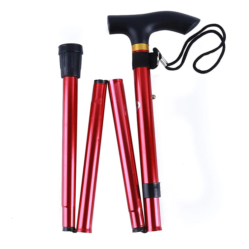 Collapsible Telescopic Folding Cane Elder Cane Walking Trusty Sticks Elder Crutches For Mothers The Elder Fathers