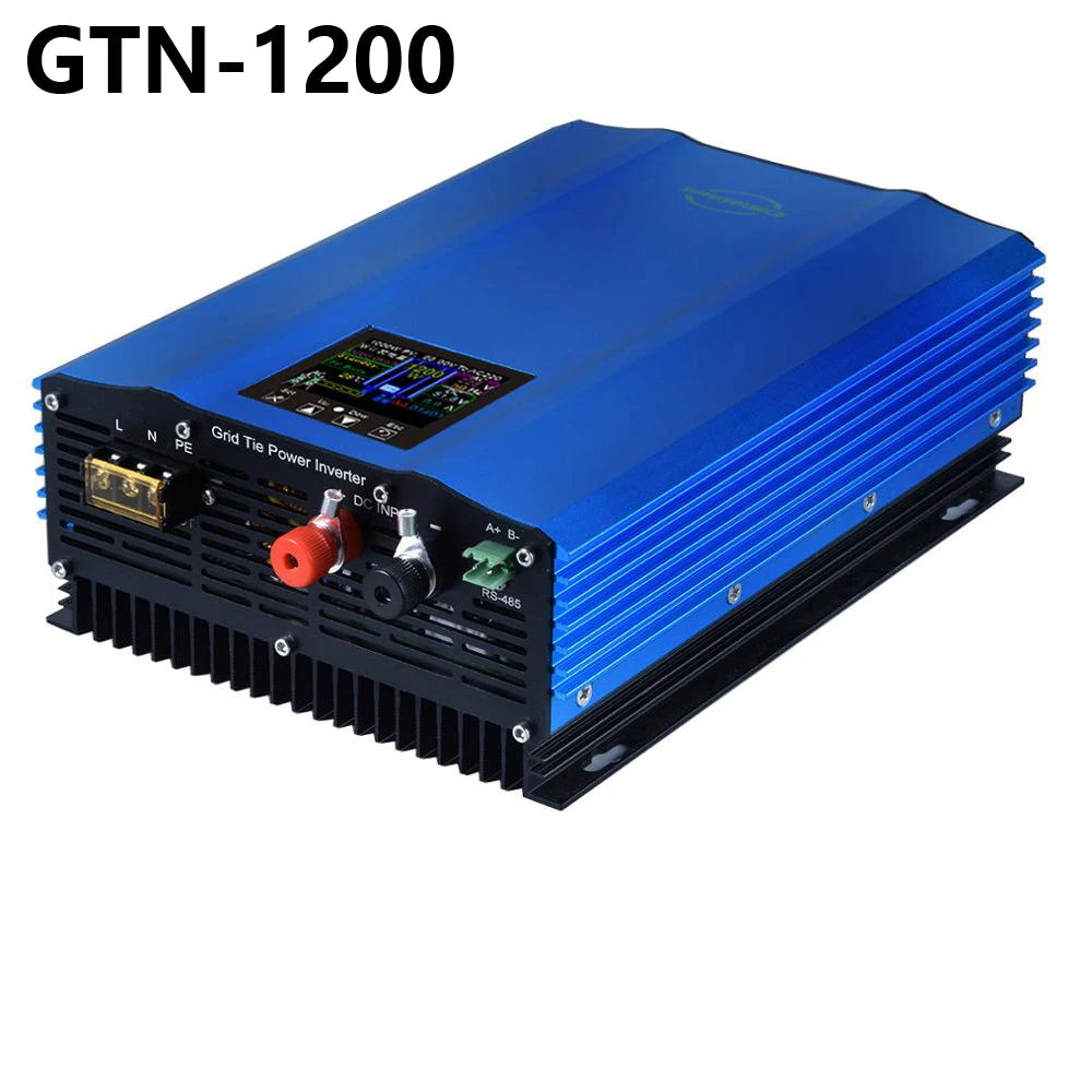 Micro Grid Tie Inverter 1200W with limiter,colorful LCD display Battery Discharge Mode Solar Panel  Grid Tie Inverter