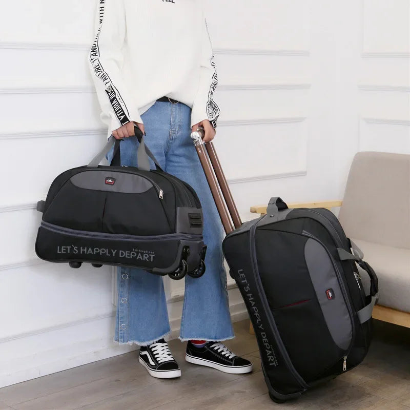 Men Travel Trolley Bags Luggage Suitcase Travel Rolling Bags on Wheels Carry on Hand Bag Women Large Duffle Travel Suitcase