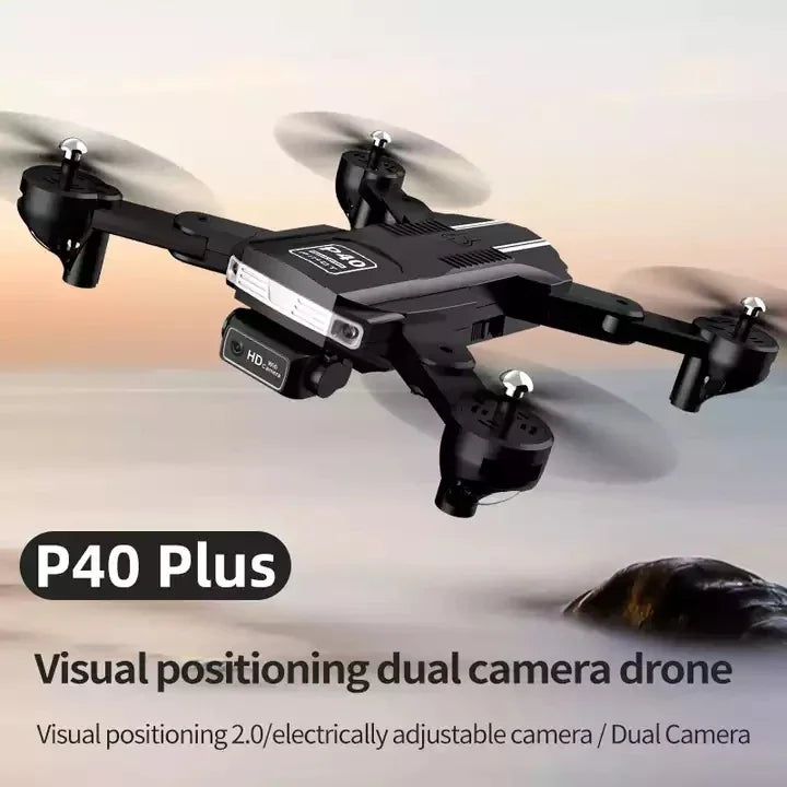 P40 PLUS Drones 4K WiFi FPV Fixed Dual HD Camera Intelligent Obstacle Avoidance 360Degree Rollover Wide-Angle Live Video Drone