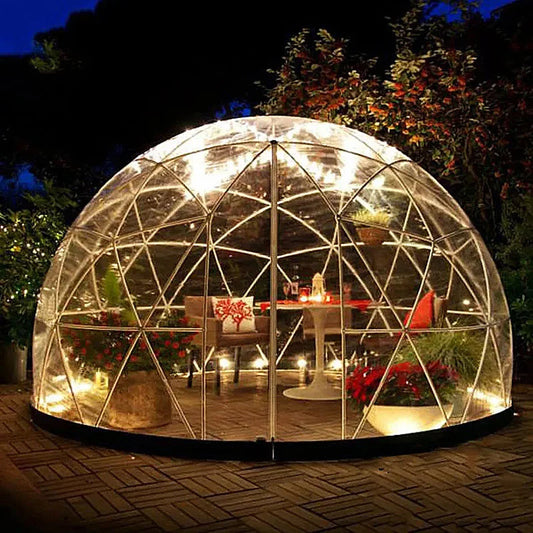 3.6M TPU Transparent Clear Bubble Dome Tent / Outdoor Event Party Camping Cafe Dining Plastic PVC Garden Igloo Dome Tent Luxury