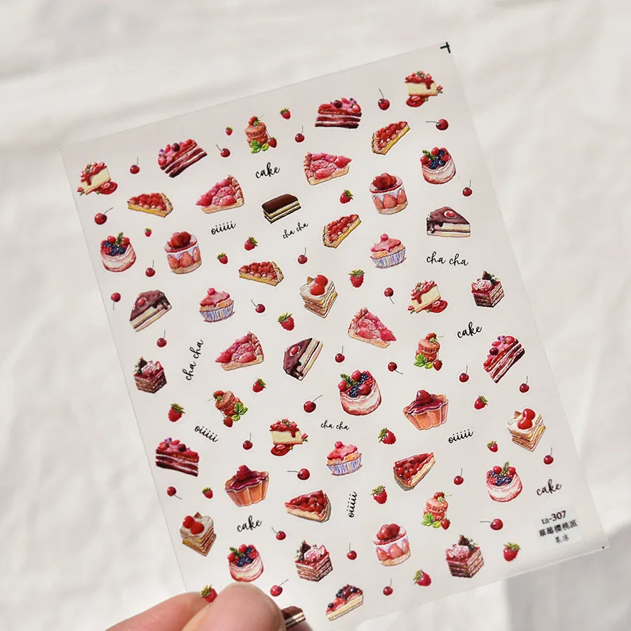1Sheet Shell Light Nail Sticker 5D Cute Jelly Dream Water Bubble Dolphin Sticker Press On Nails Japanese Nail Decorations Decals