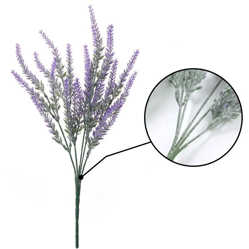 5Pcs Artificial Lavender Fake Flower Wedding Romantic Provence Decor Nordic Style Vase Storage Home Decor Bouquetl