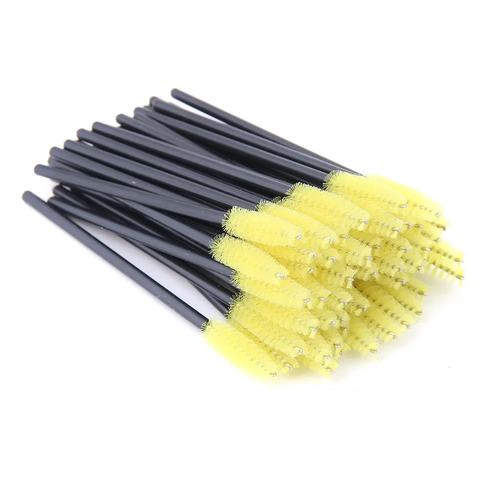 HOT 5/25/50pcs Lashes Brush Wholesale Mascara Wands Applicator Crystal Eyelash Brushes False Eyelashes Extensions Makeup Tools
