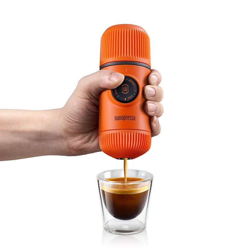 Wacaco Nanopresso Portable Espresso Machine, Upgrade Version of Minipresso, 18 Bar Pressure, Extra Small Travel Coffee Maker.