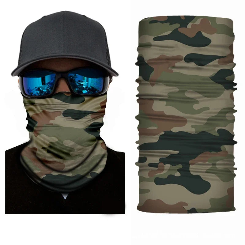 Outdoor Sport Camouflage Seamless Cycling Bandana Neck Gaiter Headband Fishing Hiking Balaclava Scarf Headwear Face Mask