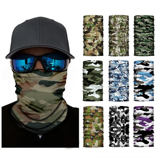 Outdoor Sport Camouflage Seamless Cycling Bandana Neck Gaiter Headband Fishing Hiking Balaclava Scarf Headwear Face Mask