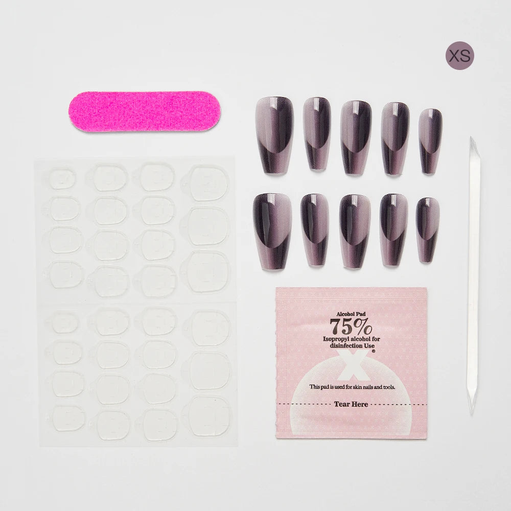 10PCS Chinese Bamboo Long Press on Nails Poetry Painting Design Fake Nails Set Reusable Full Cover Acrylic Nails Art for Women