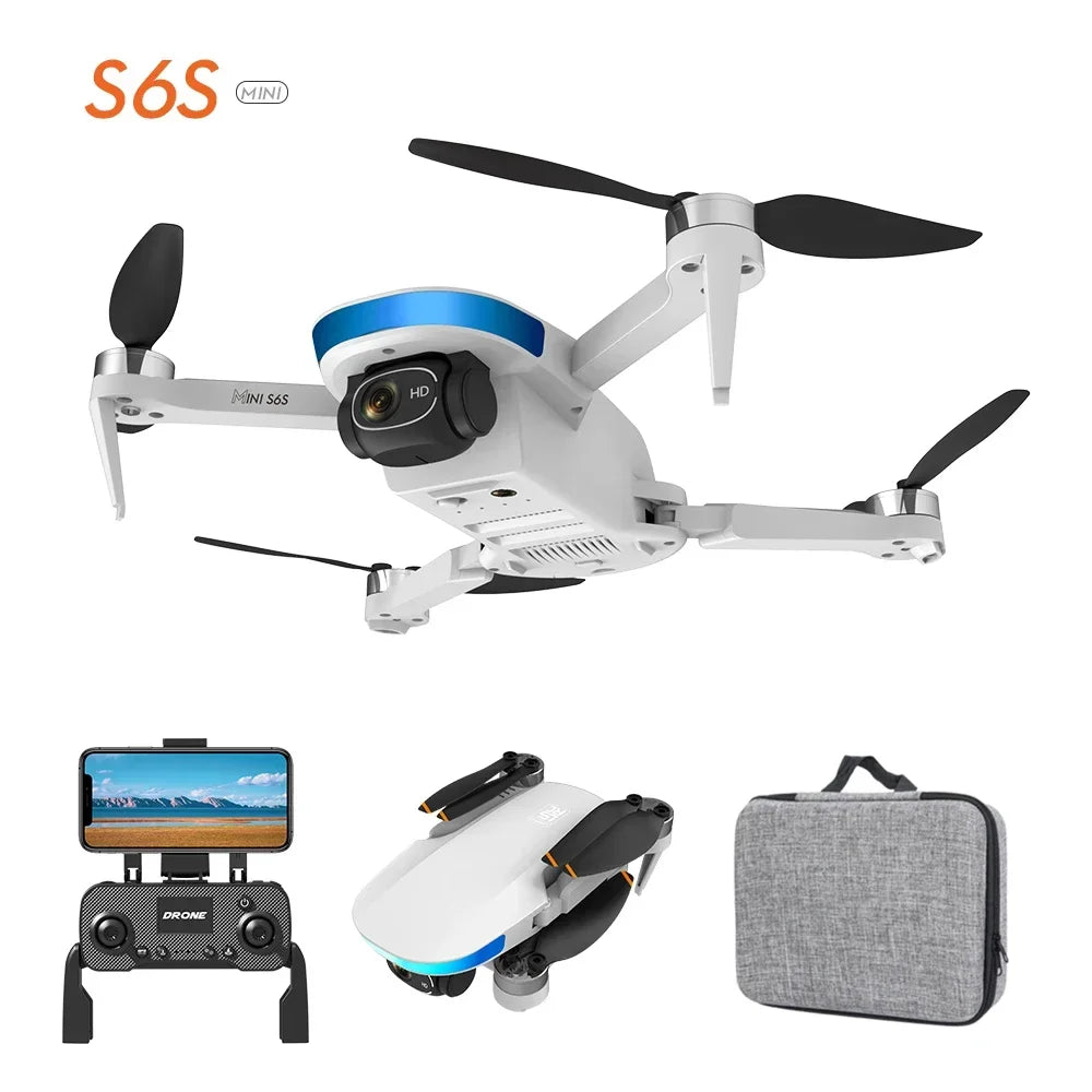 LSRC-S6S MINI GPS 5G WIFI FPV With 4K HD Camera 25mins Flight Time Brushless Foldable RC Drone Quadcopter S6S Dron