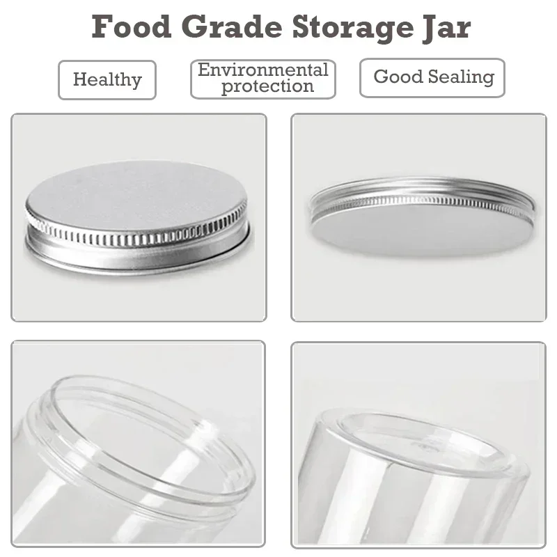 20Pcs 150/200/250ml Empty Clear Storage Jars With Lids Food Sealed Packaging Bottle Cosmetic Containers Face Cream Sample Pot