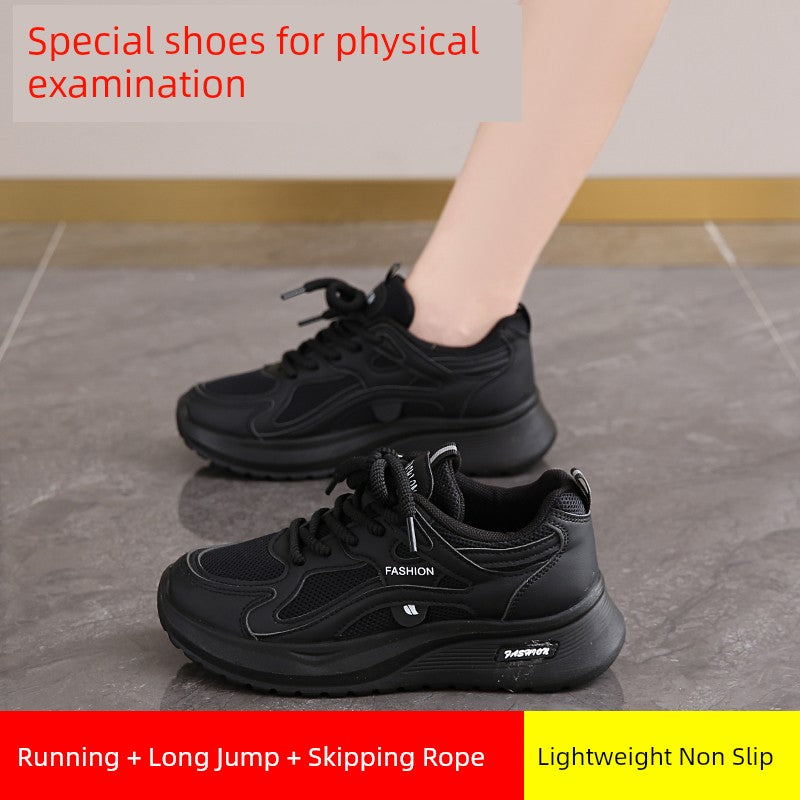 Women's Shoes High School Entrance Examination Physical Examination Sneaker 2025 Best Selling Skipping Rope Long Jump Shock Absorption Soft Bottom Fitness Running Shoes Spring