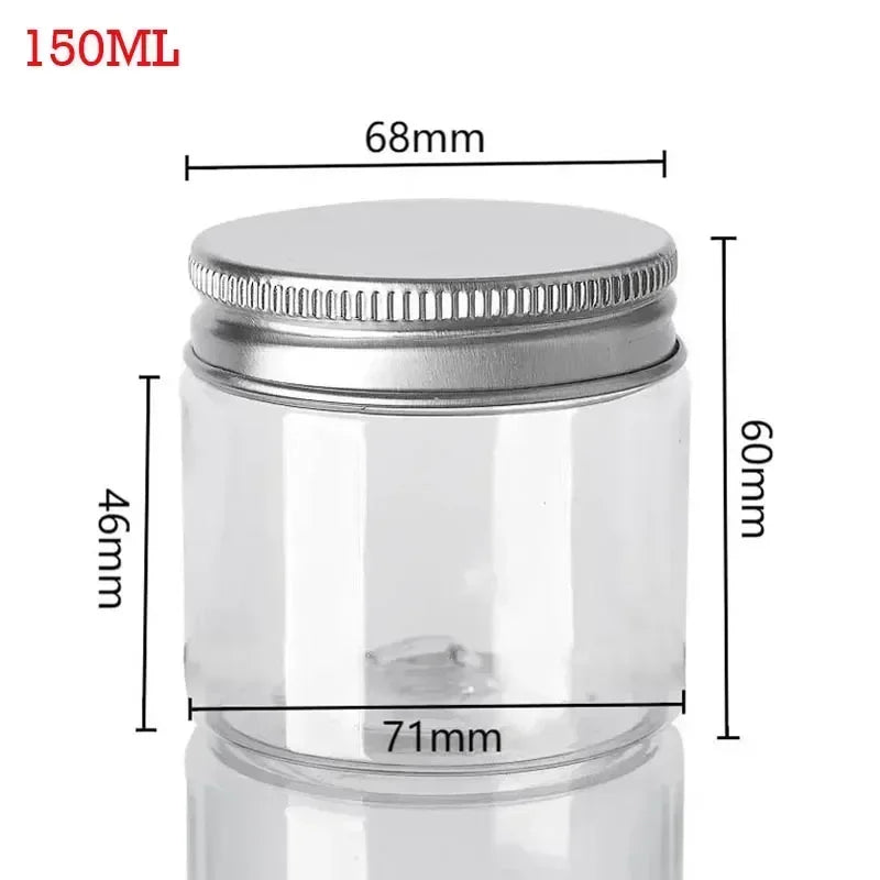 20Pcs 150/200/250ml Empty Clear Storage Jars With Lids Food Sealed Packaging Bottle Cosmetic Containers Face Cream Sample Pot