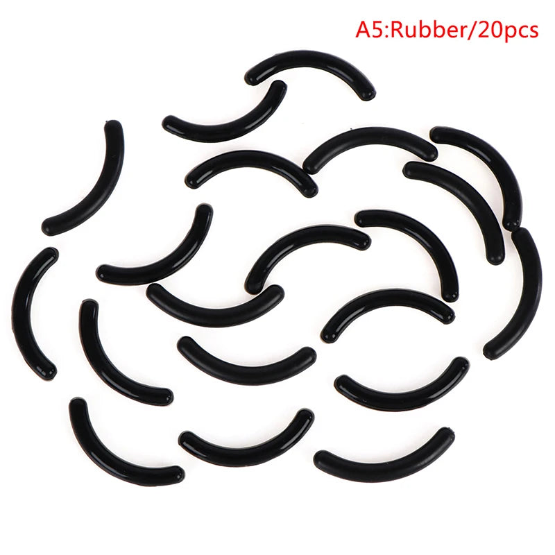 20Pcs Women's Fashion Refill Eyelash Curler Rubber Elastic Replacement Pad Silicone Gel Clip Pads Eye Makeup Tools