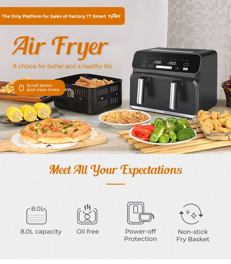 Air Fryer Machine Square Professional Hot Seller Multi Electric Air Fryer