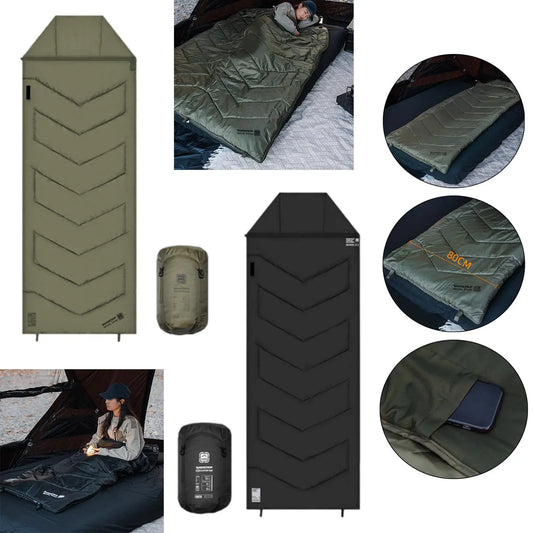 Camping Sleeping Bag Sleep Bag Indoor Convenient Adults Multipurpose Hooded for Trekking Camping Backpacking Office Emergency