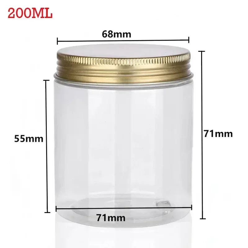 20Pcs 150/200/250ml Empty Clear Storage Jars With Lids Food Sealed Packaging Bottle Cosmetic Containers Face Cream Sample Pot