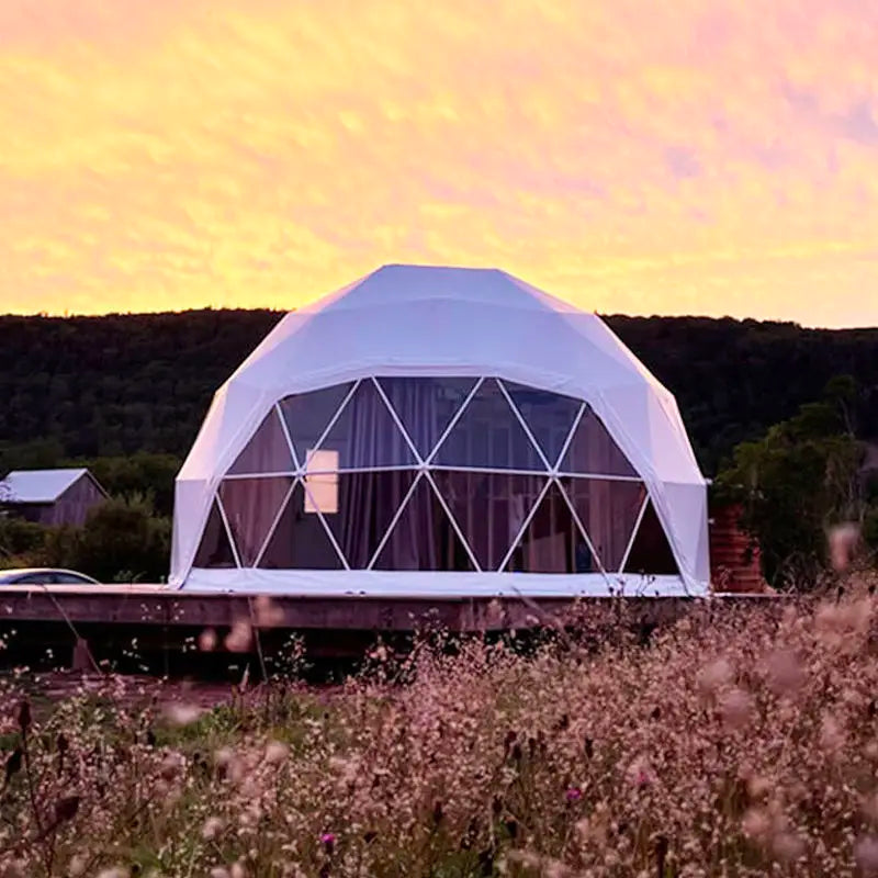 Trade Show Tent 6~9m Diameter Transparent Geodesic Luxury Dome Hotel Manor Tents Hotel Forest Glamping Round Dome Tent