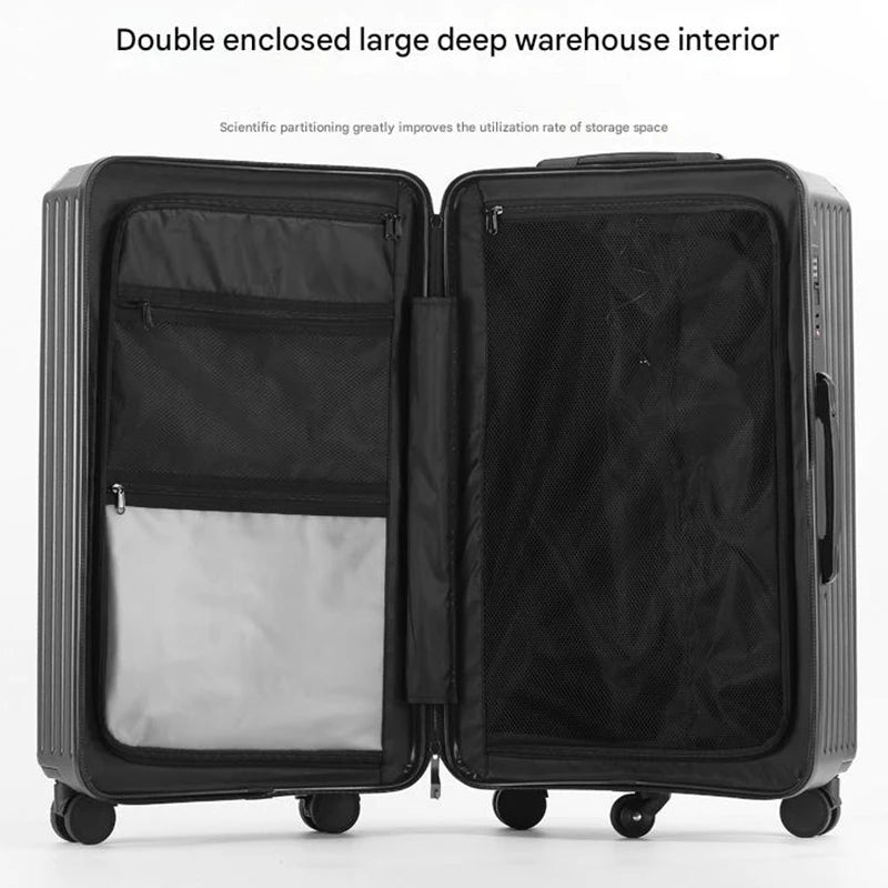 22/24/26/28/30/32/34 Inch Durable Luggage Sets Spinner Wheel Suitcase TSA Lock USB Charging Women Men Cabin Travel Trolley Case