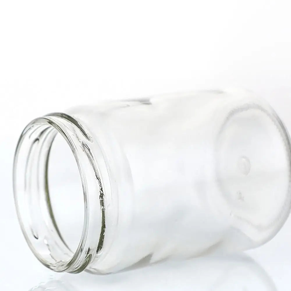 1Pcs with Black Airtight Lids Glass Jar Kitchen Round Mason Jar Food Storage 100ml 150ml 195ml 240ml Canning Containers