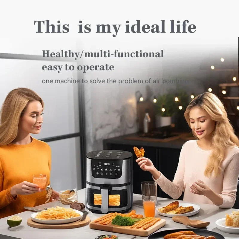 7L Electric Air Household Fritadeira Fryer Intelligent French Fry Machine with Large Capacity Electric Fryer