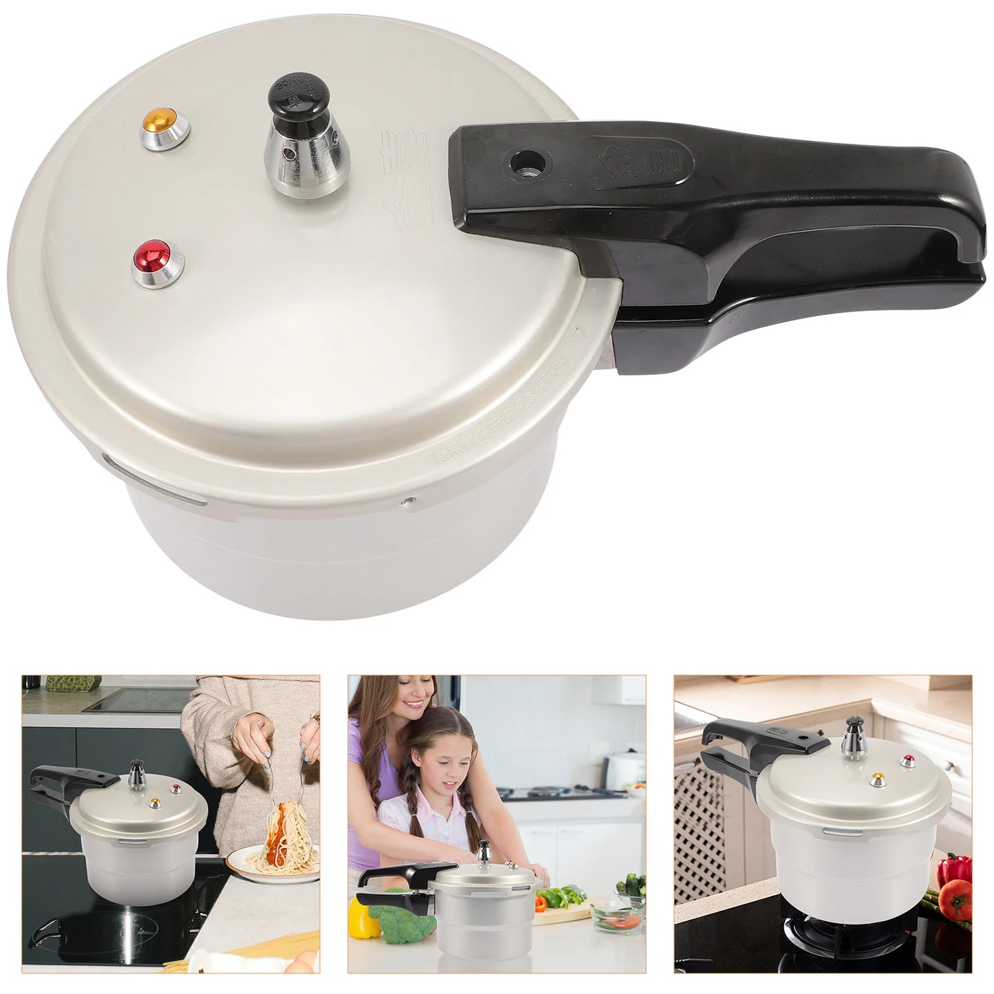 Pressure Cooker 10 Quart Aluminum 18Cm 3L Small Cooking Pot Gas Steamer Electric Stove Safety Induction Cooktops Canner