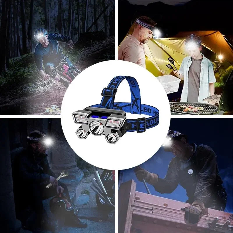 Powerful Rechargeable Head Flashlight for Fishing Led Headlamp Nitecore Camping Headlights Hunting Torch Hiking Front Lanterns