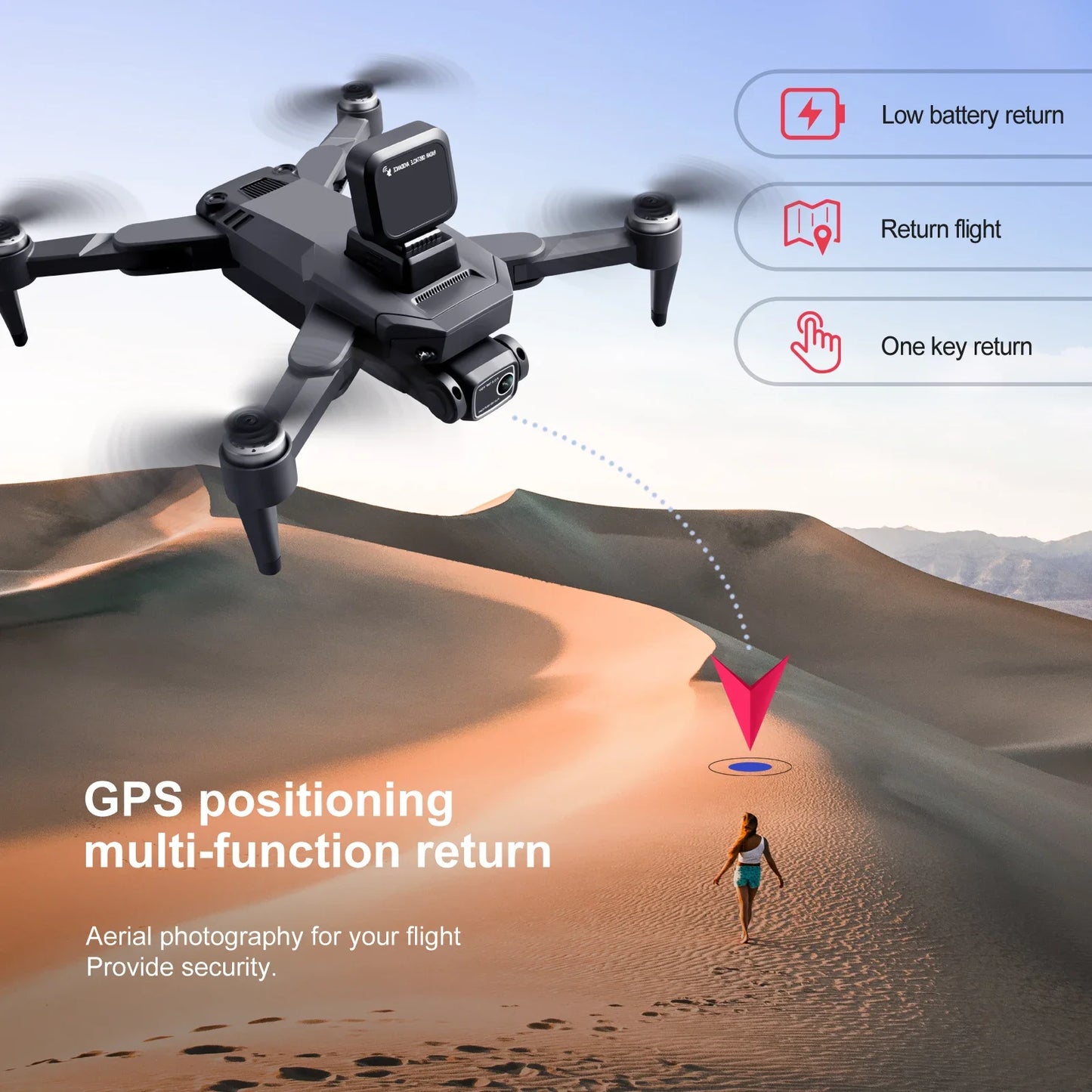 S109 MAX Drone 5G GPS Obstacle Avoidance Brushless Foldable Professional Dual 4K Camera Drone  FPV Distance 1.2KM S109 Max Drone