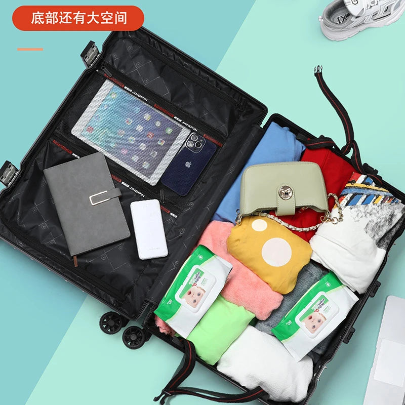 New High-value rolling luggage men women fashion hard trolley suitcase carry ons large-capacity silent travel boarding case