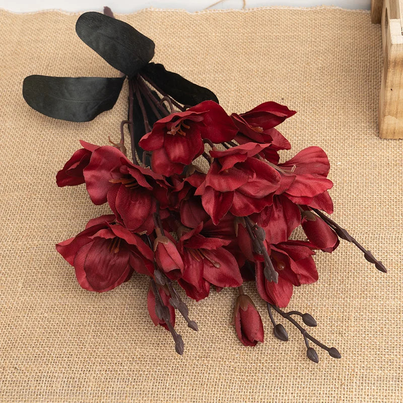 High Quality Artificial Bouquet Magnolia Christmas Home Decoration Fake Floral Wedding Arrangement DIY Party Vase Accessories