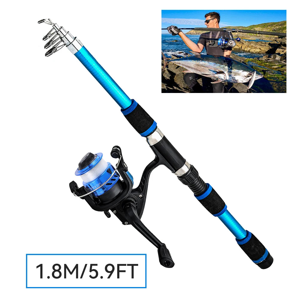 Telescopic Rock Fishing Rod 3.0M Spinning Fly Carp Feeder Carbon Fiber Mini Travel Ultra Light Fly Fishing Rod Pesca